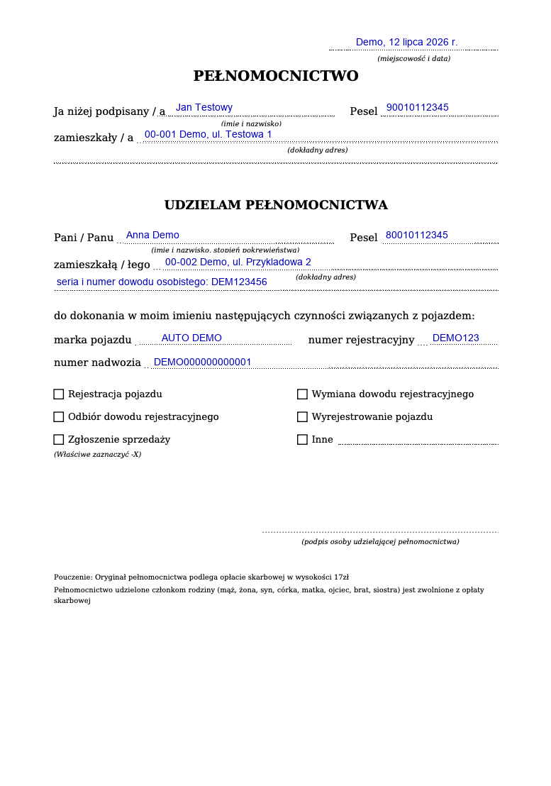 Pełnomocnictwo